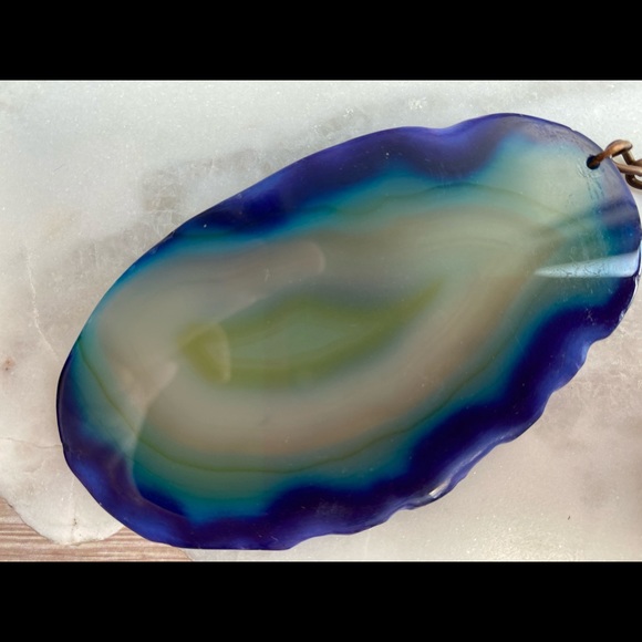 Stunning Blue and Green Agate Keychain 💙💚 - Picture 5 of 5